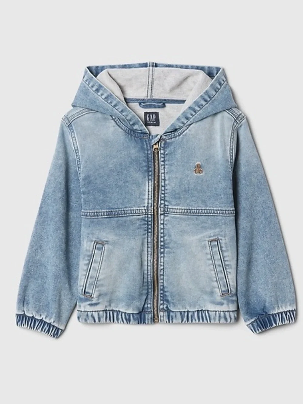 GAP Light Blue Hooded Denim Jacket for Kids